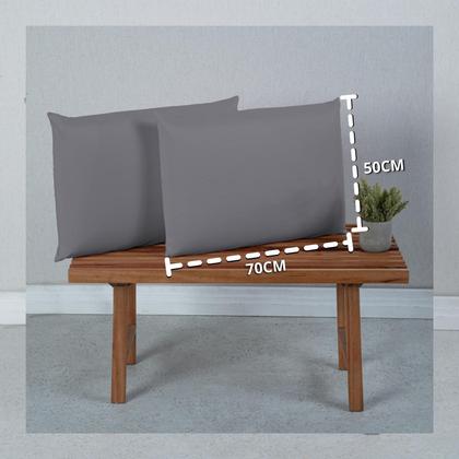 Imagem de Par de Fronhas 400 Fios Micropercal Toque Macio Aveludado Cama Box