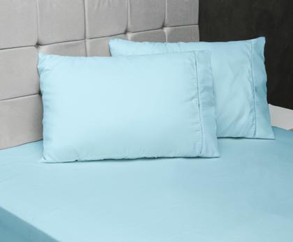 Imagem de Par de Fronhas Avulsas Micropercal Cores Lisas Ponto Palito