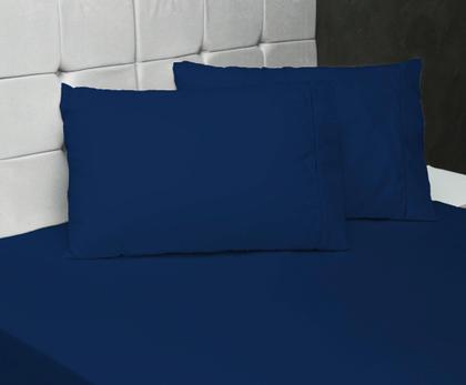 Imagem de Par de Fronhas Avulsas Micropercal Cores Lisas Ponto Palito