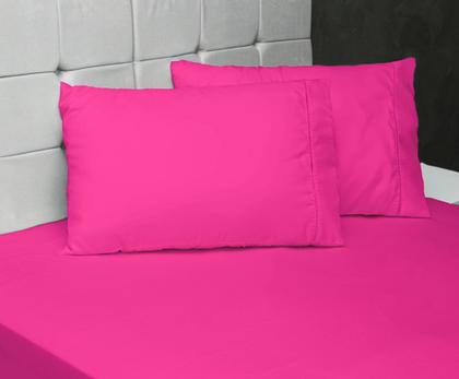 Imagem de Par de Fronhas Avulsas Micropercal Cores Lisas Ponto Palito