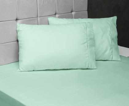 Imagem de Par de Fronhas Avulsas Micropercal Cores Lisas Ponto Palito