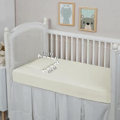 Imagem de Par de Fronhas Cama Berço Bebê 200 Fios Algodão Avulso 01 Peça Super Macio 2 Peças