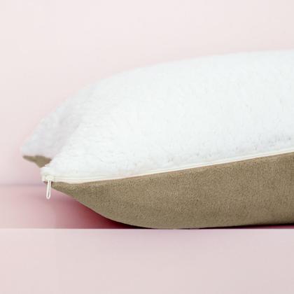 Imagem de Par De Fronhas Sherpa/Manta Soft Fleece Dupla Face 70 X 50cm