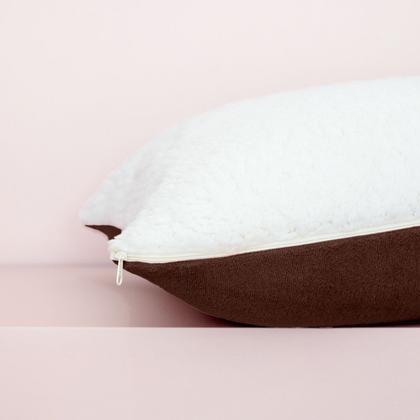 Imagem de Par De Fronhas Sherpa/Manta Soft Fleece Dupla Face 70 X 50cm