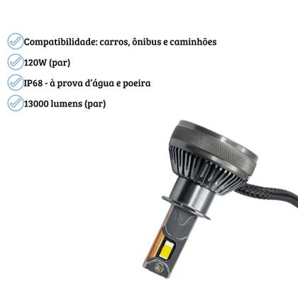 Imagem de Par de Lâmpada LED Automotiva Ultra Extreme White H3 Uppertech - 4949