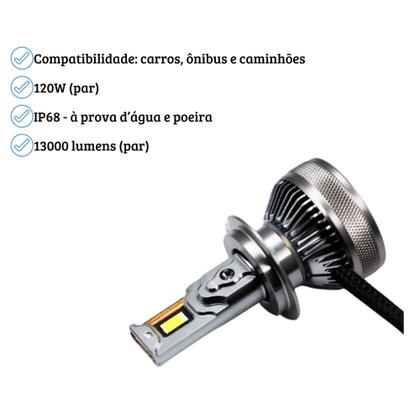 Imagem de Par de Lâmpada LED Automotiva Ultra Extreme White H7 Uppertech - 4950