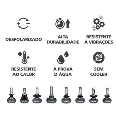 Imagem de Par De Lâmpada Ultra Led Titanium Shocklight H11 10.000 Lm Com Durabilidade 8x Mais e Resistente a Vibrações