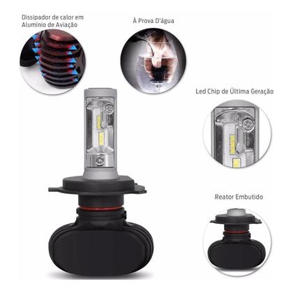 Imagem de Par De Lâmpada Ultra Led Titanium Shocklight H11 10.000 Lm Com Durabilidade 8x Mais e Resistente a Vibrações