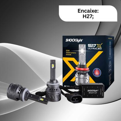 Imagem de Par de Lâmpadas Ultraled S17X H27 6500K 5500 Lumens 9~18V Shocklight - SLL-170027X