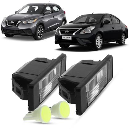 Imagem de Par de Lanterna Luz de Placa + LED Nissan Versa 2012 a 2019 Kicks 2016 2017 2018 2019 2020 2021