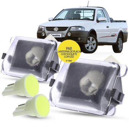 Imagem de Par de Lanterna Luz De Placa + Soquete e LED VW Saveiro G2 G3 G4 1997 1998 1999 2000 2001 2002 2003 2004 2005 2006 2007