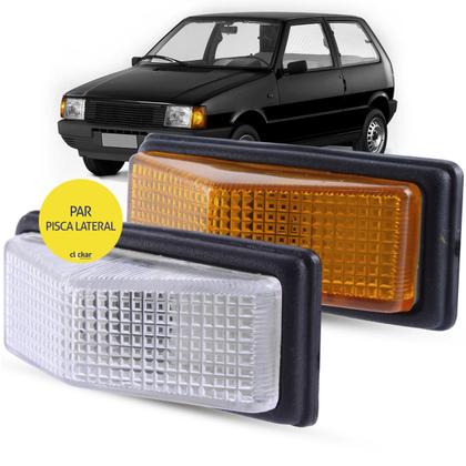Imagem de Par de Lanterna Pisca Seta Lateral Fiat Uno Mille Prêmio Elba Fiorino 1985 a 2013
