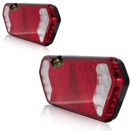 Par de Lanterna Traseira Carreta Luz de Led Caminhão 12/24v Lado