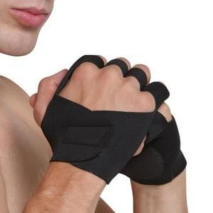 Imagem de Par de Luva Academia Treino Musculação Exercício Palmar Proteção Conforto Neoprene Para Halter Masculina Feminina