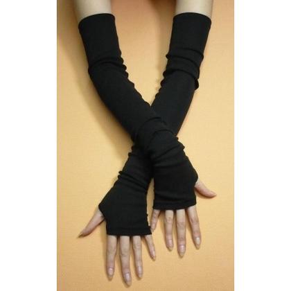 Imagem de Par de Luvas longas de suplex com dedeira luvinha para completar seu look usar com bodys croppeds vestidos festival eventos cosplay fantasia