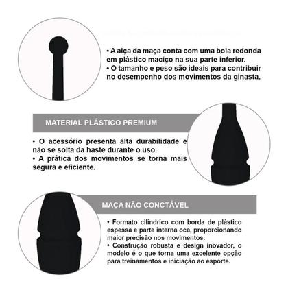 Imagem de Par de Maça Ginástica Rítmica Infantil 35 cm