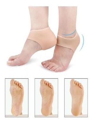 Imagem de Par De Meias Silicone Proteção Calcanhar Tam. Único