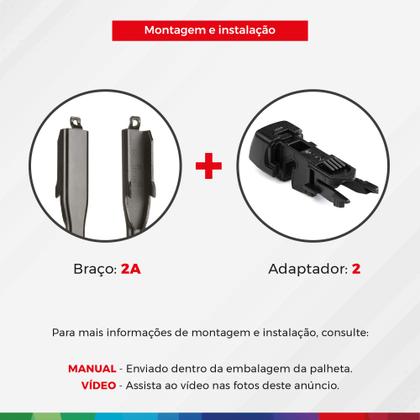 Imagem de Par de Palhetas Limpador Parabrisa Multiclip Original Bosch Citroen Aircross 2011 a 2015