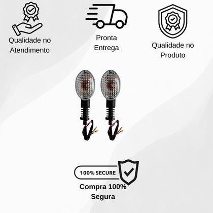 Imagem de Par de Pisca Seta com Lâmpada Completo Kawasaki Ninja 250 2008 2009 2010 2011 2012