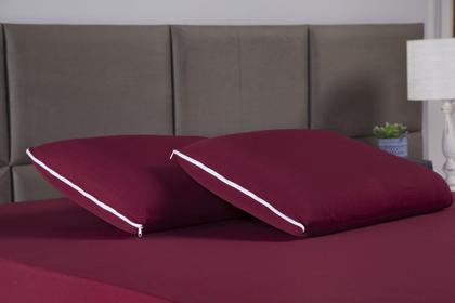 Imagem de Par de Protetores para Travesseiro Capa com Zíper Malha Gel Resistente Lisas