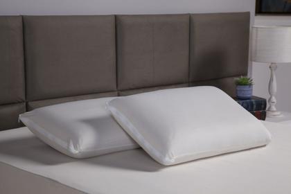 Imagem de Par de Protetores para Travesseiro Capa com Zíper Malha Gel Resistente Lisas