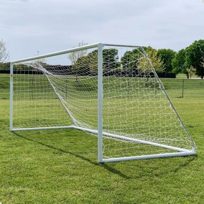 Imagem de Par de Rede de Futebol Campo Quadrada Sem Nó Fio 2 Seda Sports Mania
