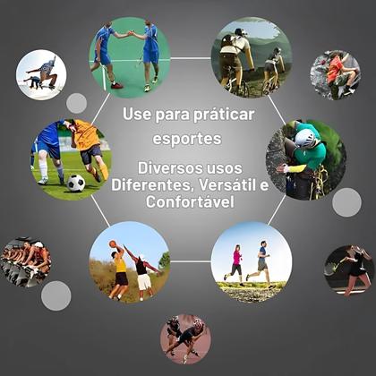 Imagem de Par de Tornozeleiras Compressão Elásticas Academia Esporte