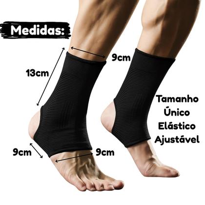Imagem de Par de Tornozeleiras Compressão Elásticas Academia Esporte