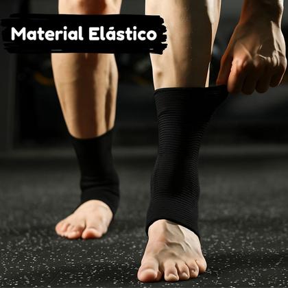 Imagem de Par de Tornozeleiras Compressão Elásticas Academia Esporte