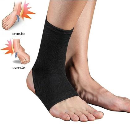 Imagem de Par de Tornozeleiras Compressão Elásticas Academia Esporte