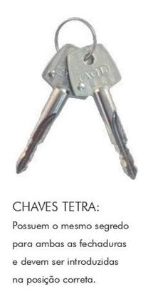 Imagem de Par De Trava Para Porta Fechadura Lateral Tetra Chave Agl