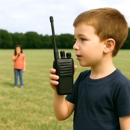 Imagem de Par de Walkie Talkies Telefone sem Fio Rádio de Comunicação