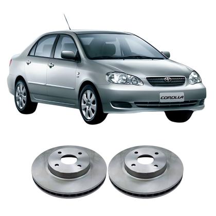 Imagem de Par Disco Freio Dianteiro Ventilado Corolla 1.6 1.8 16v