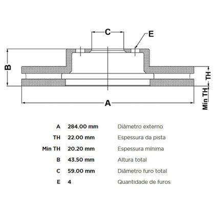 Imagem de Par Disco Freio Fiat 500 Argo Bravo Cronos Dianteiro Ventilado Fremax BD0356