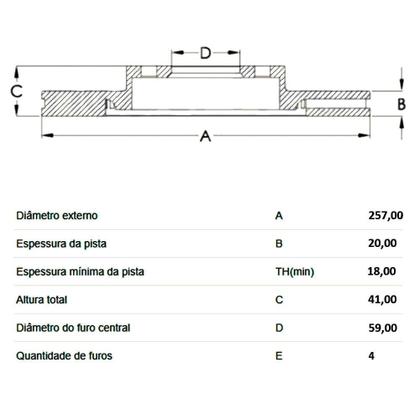 Imagem de Par Disco Freio Fiat Strada 99 a 2018 Dianteiro Ventilado Hipper Freios