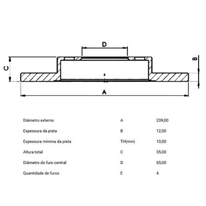 Imagem de Par Disco Freio Gol G2 G3 94 a 2005 Dianteiro Sólido Hipper Freios