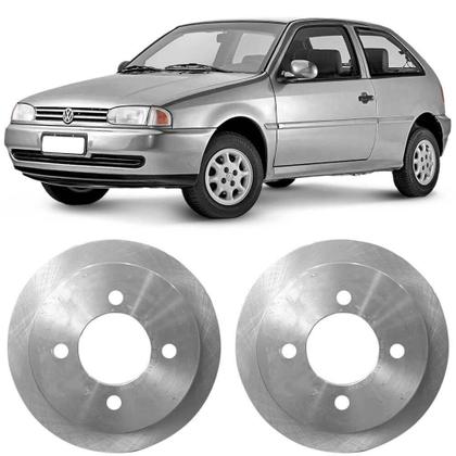 Imagem de Par Disco Freio Gol G2 G3 94 a 2005 Dianteiro Sólido Hipper Freios