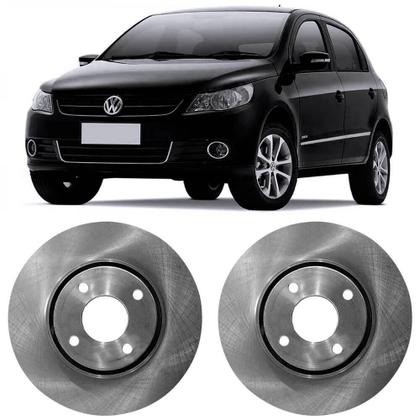 Imagem de Par Disco Freio Gol G5 2008 a 2012 Dianteiro Ventilado Hipper Freios Aro 14