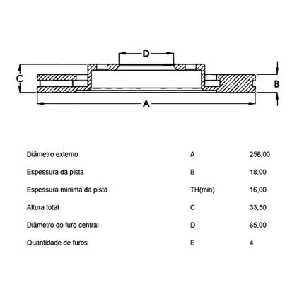 Imagem de Par Disco Freio Gol G5 2008 a 2012 Dianteiro Ventilado Hipper Freios Aro 14
