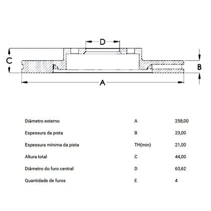 Imagem de Par Disco Freio New Fiesta 2010 a 2013 Dianteiro Ventilado Hipper Freios