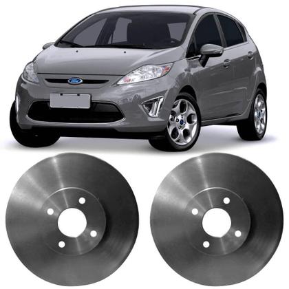 Imagem de Par Disco Freio New Fiesta 2010 a 2013 Dianteiro Ventilado Hipper Freios