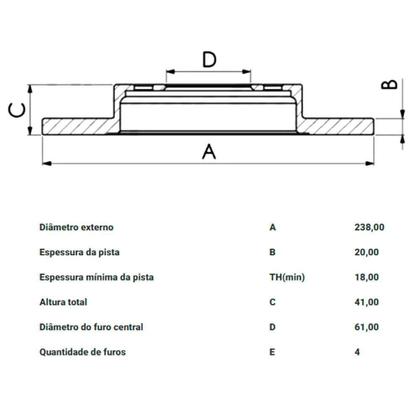 Imagem de Par Disco Freio Renault Clio 1.0 1.6 97 a 2016 Dianteiro Ventilado Hipper Freios