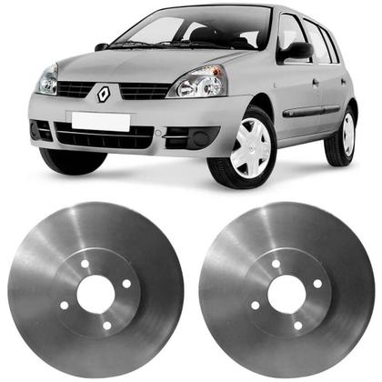 Imagem de Par Disco Freio Renault Clio 1.0 1.6 97 a 2016 Dianteiro Ventilado Hipper Freios