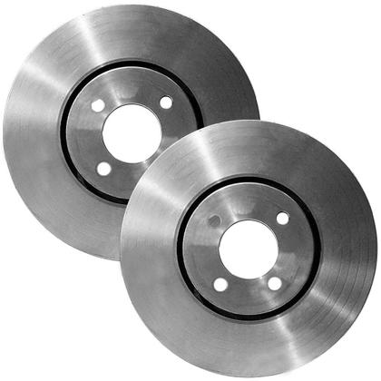 Imagem de Par Disco Freio Renault Clio 1.0 16V 2008 a 2016 Dianteiro Sólido Hipper Freios
