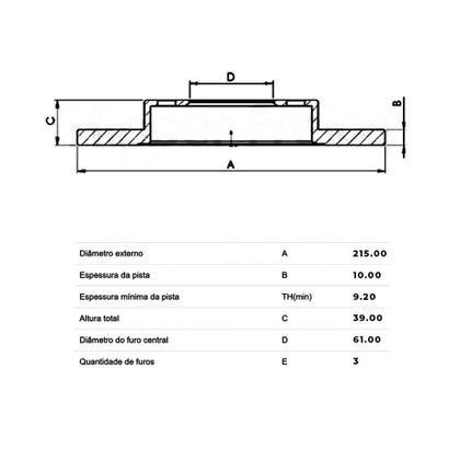 Imagem de Par Disco Freio Renault Kwid 1.0 2018 a 2022 Dianteiro Sólido Hipper Freios HF705A