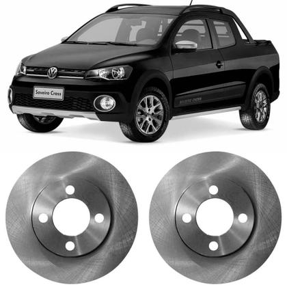 Imagem de Par Disco Freio Saveiro G6 2014 a 2018 Dianteiro Ventilado Hipper Freios