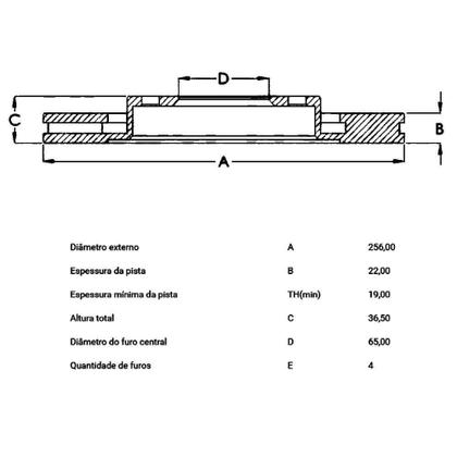 Imagem de Par Disco Freio Saveiro G6 2014 a 2018 Dianteiro Ventilado Hipper Freios