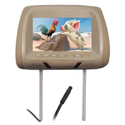 Imagem de Par Encosto Com Tela Lcd Bege Tiguan 2011 2012 2013 2014 7 Polegadas Dependente Replicação Visor Monitor