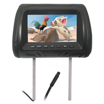 Imagem de Par Encosto Com Tela Lcd Grafite Cinza Escuro Ssangyong Korando 2011 2012 2013 Dependente Espelhamento Multimídia