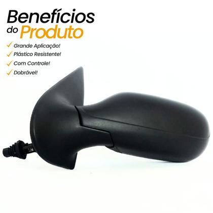 Imagem de Par Espelho Retrovisor Fiat Siena Palio Palio Weekend 2004 2005 2006 2007 4 Portas Com Acabamento
